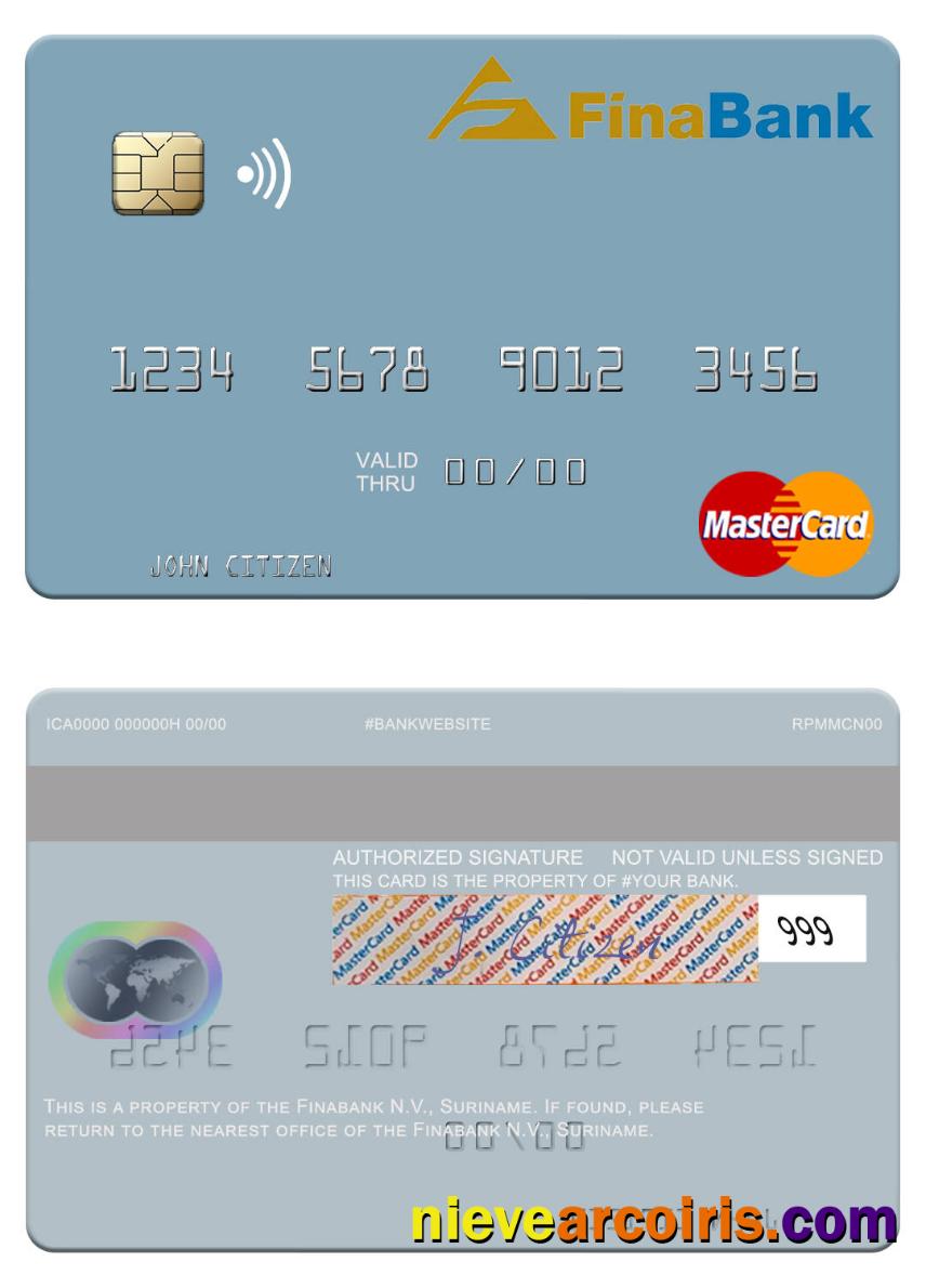Suriname Finabank N.V. mastercard